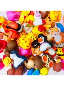2/4/10 pièces L'assortiment le plus grand de canards en caoutchouc, jouets, cadeaux d'anniversaire et incitations pour le bain, activités estivales pour la plage et la piscine (aléatoire)
