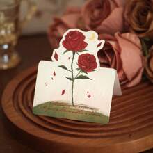 6 Different Styles: Rose, Fresh Flowers, 3D Greeting Cards, Flower Shop, Birthday Wishes, Message Cards, Teacher's Day, Mother's Day, Thanksgiving Cards, Holiday Couple Greeting Cards, 12 Flowers Gift Cards School Supplies, Back To School