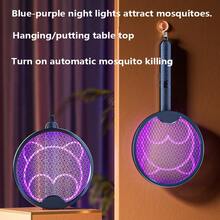 1pc Foldable Electric Mosquito Swatter, USB Rechargeable, With UV Light, 300mAh - Multicolor - View 4