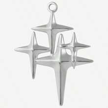 2pcs Minimalist Stainless Steel Heart & Asymmetric Geometric Sunflower Pendant Accessories, Necklace & Earrings Crafting DIY Jewelry Charms, Gold/Silver Plated