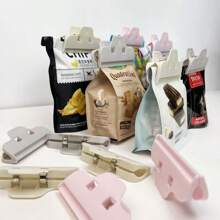 Sluitclip, keukenclip voor snacks, sterke clip voor voedselzakken, sluitapparaat voor plastic zakken, vochtbestendig en vershoudend sluitapparaat, willekeurige kleur