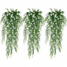 4 Packs Artificial Ivy Vine Hanging Plants - Faux Greenery For Indoor & Outdoor, UV Resistant, Ideal For Wedding And Engagement Decor, Detachable Leaves, Plastic Construction Fall/Autumn Decor Garden Fake Flowers Centerpieces