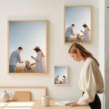 Custom Photo Puzzle,With Frame Or Only Puzzles,Personalized Picture Jigsaw For Couples/Family,DIY Gift Idea, Home Decor Keepsake,Custom Portrait Jigsaw,Multi-Functional,Durable,Ornamental,Reusable,Exquisite,Stylish,High-Quality,Colorful,Modern,Custom,Personalized,Unique,Ideal Gifts For Him,Ideal Gifts For Her,Boyfriend,Dad,Girlfriend,Mom,Family,Friends,Tea Room,Home,Garden,Office,For Anniversaries,For Valentine's Day,For Mother's Day,For Birthdays,For Father's Day,For Graduation,For Weddings,For Housewarming,Customized Home Decor Supplies,Office Decor,Elegant Living - Apricot - View 4