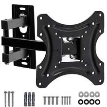 Soporte de TV portátil plegable, multiángulo, apto para pantallas de 14 a 42 pulgadas,Color Negro - Negro - Ver 1