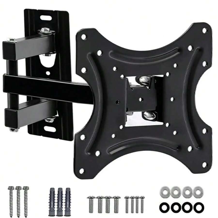 Soporte de TV portátil plegable, multiángulo, apto para pantallas de 14 a 42 pulgadas,Color Negro - Negro - Ver 1