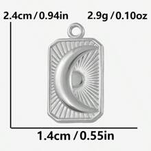 2pcs Minimalist Stainless Steel Heart & Asymmetric Geometric Sunflower Pendant Accessories, Necklace & Earrings Crafting DIY Jewelry Charms, Gold/Silver Plated