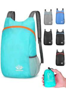 1pc Foldable Super-Light Portable Storage Bag Waterproof Backpack For Travel, Outdoor And Sports Travel Bag