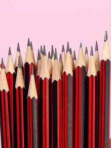 50 piezas/30 piezas/20 piezas/10 piezas/5 piezas Lápices de dibujo clásicos rojos y negros, premios para estudiantes, artículos de papelería de aprendizaje con borradores, lápices HB escolares, suministros de oficina, suministros de aprendizaje, regalos de vuelta a clases, papelería escolar y de oficina, papelería para estudiantes