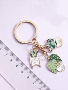 1pc Unisex Cute Graffiti Artwork Potted Plant Pendant Key Chain Versatile Bag Charm Y2K - Multicolor - View 4