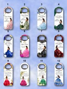 1pc/Bulk Customized 15th Birthday Party Favor, Princess Rose Heart-Shaped Bottle Opener, Sweet 15th Birthday Fridge Magnet, 15th Birthday Party Guest Gift Souvenir, Suitable For 15 Year Old Girls - Multicolor - View 9