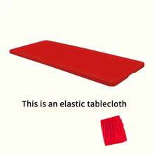 BRISCOES HOMEWARE Stretchable Polyester Tablecloth - Washable, Wrinkle-Resistant Rectangular Cover For Dining & Kitchen Parties