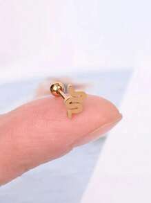 1PC Stainless Steel Tiny Stud Earrings Heart Star Moon Cross Butterfly Snake Mini Earrings Helix Cartilage Tragus Lobe Standard Conch Flat Ear Piercing Jewelry