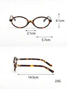 1 Stück Damen Elliptische kleine Rahmen personalisierte Street Snap konkave Form klare Brille Brille Zubehör Blaulichtfilterbrille Zubehör für Frauen