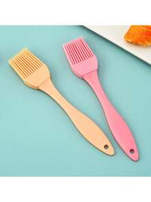1 Piece Oil Brush For Household Mini Barbecue Grill, Heat-Resistant Silicone Material, Easy To Clean - Multicolor - View 3