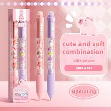 2/6支装可爱凝胶笔套装，0.5毫米圆珠笔尖，防晕染，书写流畅，握感舒适，适合日常书写、办公、签名，碳素墨水 - 串串樂中性筆 - 查看 14
