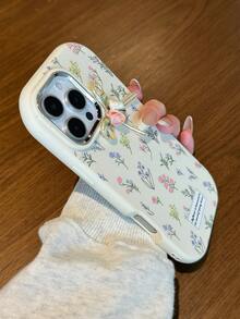 1 pieza Funda de teléfono con lazo floral DIY, compatible con iPhone 16 Pro MAX/15 Plus/14/13/12/11 Series, con características de absorción de impactos, antideslizante, ligera, diseño de moda, funda protectora suave con cojín de aire de alta calidad, unisex, regalo perfecto para ti, novia, mejor amiga, familia, resistente al agua, anti-caída, anti-arañazos - Concha + Arco - Ver 7