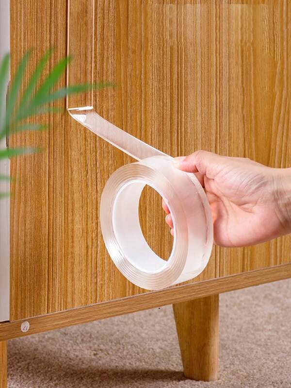 1 Roll Of Multi-Purpose Double-Sided Tape, Daily Use Transparent Strong Ductility Seal Rubber Seal, Easy To Use, Stickers, Wall Decals, Vinyl Decals For Home Decoration, Rama Decorative Stickers, Nano Double-Sided Tape Nano Glue Strong Adhesion High Transparency Traceless Glue Nano Tape Does Not Leave Traces Magic Nano Glue High Viscosity Wall Decor Room Decor Personalised Stickers Wall Stickers Wall Sticker