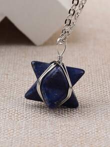 1pc Handmade Natural Crystal Stone Merkaba Pendant, Suitable Gift For Men And Women - Merkaba Pendant - View 16