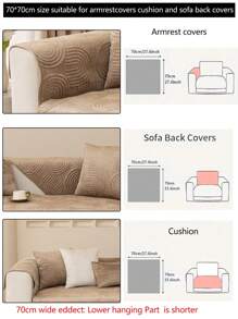 1 pièce Housse de coussin de canapé en peluche, couverture de canapé minimaliste moderne antidérapante, protecteur de canapé en polaire épais lavable toutes saisons anti-poussière, couleur café, convient pour canapé d'angle, chambre à coucher, bureau, salon