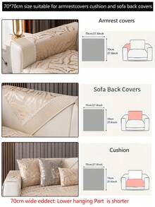 1件加厚绒面保暖沙发垫，现代简约防滑耐用面料沙发套，可机洗，防尘，四季皆宜，保暖且不易褪色 - 彩色 - 查看 13