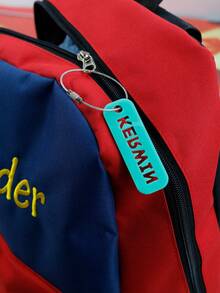 1/2 pezzi di targhette personalizzate con nome, portachiavi in plexiglas personalizzati, etichette bagagli personalizzabili per borse, zaini, squadre sportive, regali, rosa/blu/bianco/arancione, decorazioni per borse