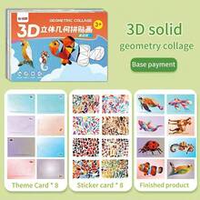 8pcs/Set DIY 3D Sticker Card Decorations - With 3D Effect, Self-Adhesive, Suitable For DIY Diary, Scrapbook, Party Gifts And Planners - Asymmetrical Shaped Decorative Stickers