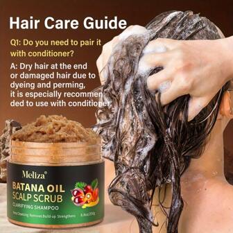 250g 头皮去角质膏，Patana 油头皮磨砂膏，深层清洁，去除头皮屑，令秀发清爽丰盈，含按摩刷，适合所有发质，母亲节礼物