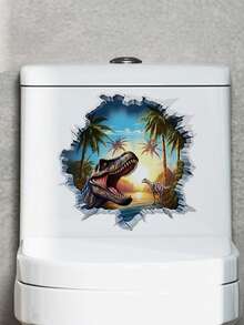 1 件 3D 恐龙贴纸耐用防水 PVC 贴纸自粘易撕适用于墙贴卧室书房背景墙装饰家居装饰让您的生活焕然一新节日装饰贴纸生日毕业礼物