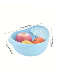1 pieza Canasta multifuncional para el hogar para lavar arroz y escurrir vegetales, para almacenamiento de frutas y verduras, canasta escurridora multifuncional para viajes, canasta escurridora de cocina para viajes, canasta escurridora de lavandería para viajes, escurridora de arroz, canasta escurridora para restaurantes.