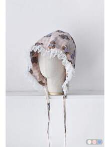 1 pièce Chapeau seau à large bord avec un design mignon d'ours en peluche à carreaux, chapeau d'été polyvalent de protection contre le soleil pour femmes