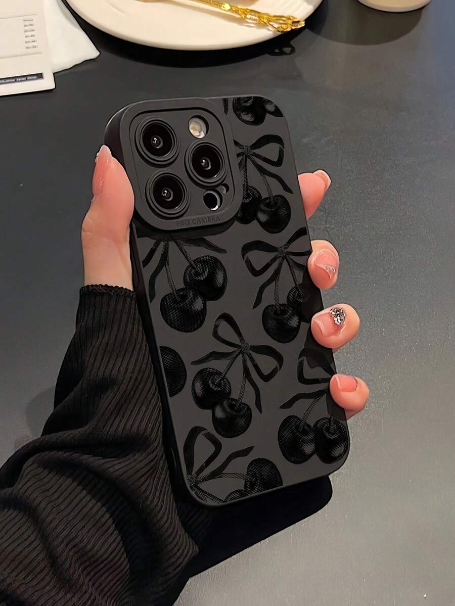 1 chiếc ốp lưng điện thoại thời trang họa tiết nơ anh đào đen dễ thương, tương thích với iPhone 16/11/12/13/14/15/15 Pro/15 Plus/15 Pro Max/7 Plus/8 Plus/X/XS Max/XR/11 Pro/12 Pro/13 Pro/14 Pro/12 Mini/13 Mini/11 Pro Max/12 Pro Max/13 Pro Max/14 Pro Max/14 Plus/6/6S/6 Plus/7/8/16 Pro/16 Plus/16 Pro Max/SE và Galaxy A54/A14/A12/A13/A15/A32/A33/A24/A52S/S20/S21/S22/S23/S24/S23 Plus/S24 Ultra, chống nước, chống sốc, chống trầy xước, bền chắc, thích hợp làm quà tặng sinh nhật mùa xuân, phiên bản quốc tế, không phải phiên bản nội địa. - Nhiều màu - Xem 1