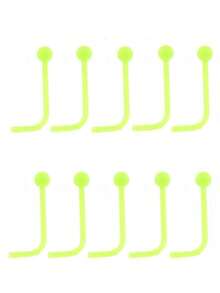 10pcs Clear Nose Studs Kit With Straight Bar, L-Shaped Bar And Curved Bar, Women's Daily Wearable Nose Jewelry - Transparent Nose Pin - View 17