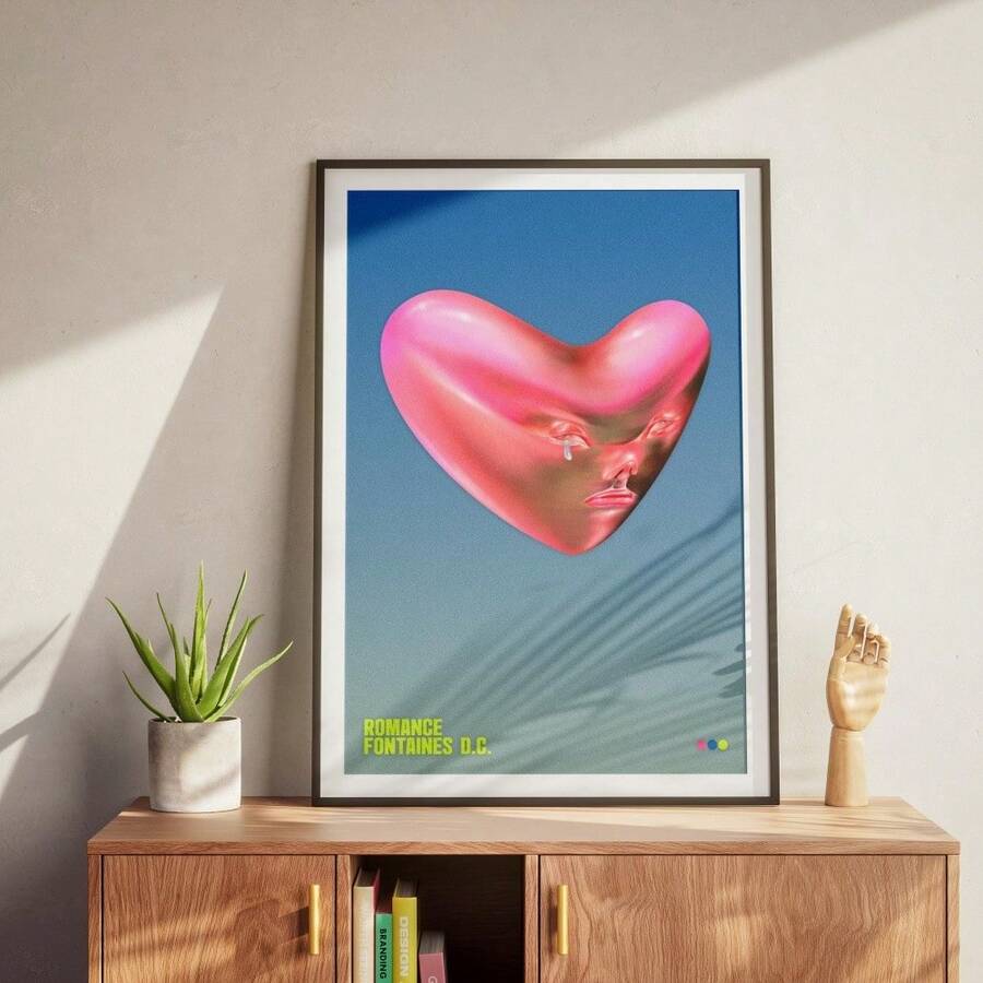 1PC Frameless Fontaines D.C. Romance Album Poster | Fontaines D.C. Poster | Fontaines D.C. Poster Print | Fontaines D.C. Wall Art | Fontaines D.C. Decor - Multicolor - View 1