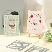 Steel Cutting Dies, Hollow Rectangular Frame Cutting Die Mold, For DIY Paper Craft, Greeting Cards, Embossing, Home Decor Projects