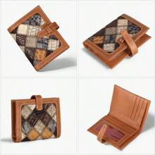 Cobbler legend Women Cardholder Short Wallet Small High-End Card Bag Designer Mini Portable Embroidery Retro Purse Cluthes Fashion Head Layer Cowhide Bank Card Bag For Women Wallet Mini Wallet Purse Wallet Small Wallet - Multicolor - View 4