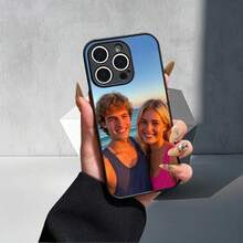 1pc Customizable Personalized Photo Pattern Multi-Color Soft-Touch Protective Phone Case, Compatible With IPhone Apple 11/12/13/14/15/16 Pro Max. Ideal Gift For Holidays, Anniversaries, Father's Day, Mother's Day, Thanksgiving, Halloween, Birthdays, For Boyfriends, Girlfriends, Family, Best Friends, Grandparents, Couples - Black - View 5