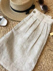 Pantalones cortos de verano de unicolor para mujer, moda