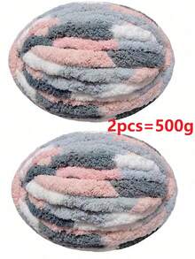 500g/250g 多色雪尼尔纱粗纱用于针织和钩针毯子垫子手工编织粗线柔软温暖钩针纱围巾线 多色雪尼尔纱用于针织和钩针毯子垫子粗线柔软温暖钩针纱围巾线 - 彩色 - 查看 25