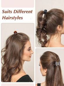 8 piezas de pinzas de pelo de colores múltiples para mujer, adecuadas para vestidos diarios, simples y versátiles, pinzas de pelo, accesorios de pelo casuales de otoño e invierno para mujer para looks de vacaciones