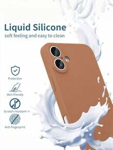 Shockproof Anti-Fingerprint Silicone Phone Case Compatible With Apple 17/16/15/14/13/12 Pro Max, S23 Ultra, Redmi Note 11, OPPO Phones, Apple 17/Apple 17 Pro/Apple 17 Pro Max, Kindle Apple 13, Kindle Apple 16, Black Beauty, Apple 17 Pro Max Phone Case For Friends, Honor Magic 7 Lite, Oppo A40, Apple 13 Phone Case, Apple Phone Case, Phone Cover, Phone Accessories, A56 5G, Phone Case, Apple 13 Mini Phone Case, Valentine's Day Gift, New Year Gift - Brown - View 9