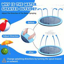 A Pet Water-Spraying Pad Made Of PVC Material, Portable And Foldable, Is Suitable For Various Body Types. It Is A Water-Spraying Pad For Pets That Can Be Used Outdoors For Playing And Splashing Water.