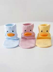 5 Pairs Of Breathable Socks For Children Aged 0-5 In Spring And Summer, Comfortable, High Elasticity, Duck, Cute, Baby Socks, Floor Socks
