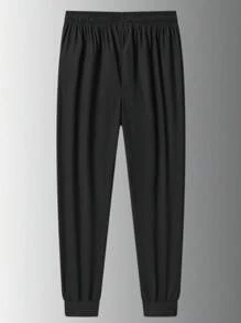Men's Lightweight Stretchy Breathable Athletic Casual Pants, Quick Dry Icefil