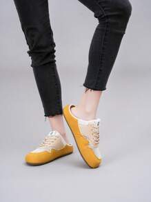 Breathable Mesh Slip-On Slippers For Women, Casual Mule Backless Loafers Flat Anti-Skid Comfy Summer 2025 , Fashion Lightweight Clogs Design For Female Students