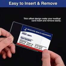 5pc Classic PVC Waterproof Card Protective Case, Soft Clear Storage Bag For Social Security/Medicare/Credit Card Wallet