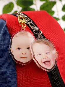 1/2Pcs Custom Portrait Acrylic Keychain, Personalized Photo Keychain Gift For Boyfriend/Girlfriend, Husband/Wife, Father/Mother, Valentine's Day, Birthday, Anniversary, Father's Day, Mother's Day Photo Gift, Special Gift For Her/Him - Style a - View 5