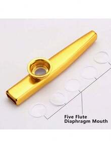 1/2pcs Metal Kazoo Harmonica Musical Instrument, Whistle Diaphragm, Complements Guitar - Multicolor - View 7