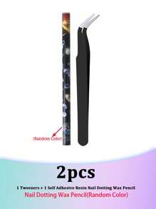 1 caja (7 en 1) de accesorios de arte de uñas + 3 piezas de juego de lápices con pincel de diamantes de imitación, incluye accesorios de arte de uñas en caja con corazones, moños, conjunto mixto de diamantes de imitación, con 1 sacapuntas, 1 pinzas y 1 lápiz de cera autoadhesiva con resina para decoración de uñas DIY, para mujeres y niñas, para salón de belleza en casa.