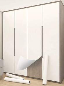 Matte White Waterproof And Oil-Resistant PVC Self-Adhesive Film - Wear-Resistant And Heat-Resistant, For Kitchen Backsplash, Countertops, Cabinet Refacing, Holiday And Year-Round Decor DIY Home Renovation, Minimalist Design - White - View 7