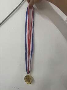 5 piezas/1 pieza Medallas con colgante chapado en oro, medallas de premio para eventos deportivos, recuerdos de fiesta